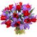 bouquet of tulips and irises. Jamaica